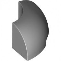1/4 ARCH BRICK 2X2, W/ CUTOUT, NO. 1: {умерено каменно сив}