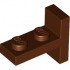 PLATE 2X1, W/ VERT. TUBE: {червеникаво-кафяв}