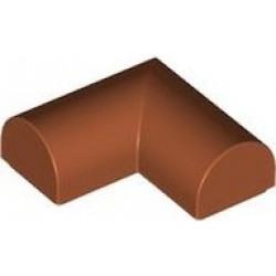 Slope, Curved 2 x 2 x 2/3 Double Corner: {тъмно оранжев}