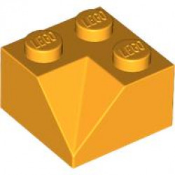 CORNER BRICK 2X2/45 DEG. INSIDE: {огнено жълто-оранжев}