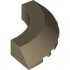 Brick, Round Corner 5 x 5 with Slope 45 Edge without Studs: {пясъчно жълт}