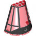 HALF CONE 8X4X6, NO. 5, TOP: {прозрачно червен}
