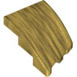 BRICK 2X3, OUTSIDE BOW, LEFT: {топло златист}