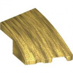 BRICK 2X3, OUTSIDE BOW, RIGHT: {топло златист}