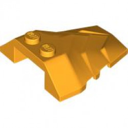 ROOF TILE 4X4, W/ ANGLE, NO. 4: {огнено жълто-оранжев}