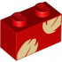 BRICK 1X2, NO. 127: {ярко червен}