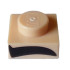 Plate 1 x 1 with Black Thick Eyebrow Pattern Model Left Side: {светло нуга}