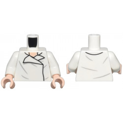 Torso SW Shirt Open Collar with Wrinkles on Front and Back, Light Nougat Neck Pattern / White Arms / Light Nougat Hands: {бял}