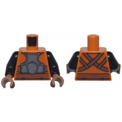 Torso SW Dark Silver Armor Plates with Dark Brown Back Straps and Reddish Brown Sash Pattern / Black Arms / Reddish Brown Hands: {тъмно оранжев}