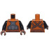 Torso SW Dark Silver Armor Plates with Dark Brown Back Straps and Reddish Brown Sash Pattern / Black Arms / Reddish Brown Hands: {тъмно оранжев}