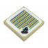 Tile 2 x 2 with Super Mario Scanner Code Chain Chomp Pattern (Sticker) - Set 71435: {тухлено жълт}
