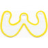 Minifigure Cape Cloth, Curved with Hand Holes, Round Around Neck Hole with Yellow Border Pattern - Spongy Stretchable Fabric: {бял}