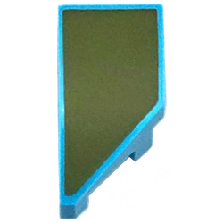 Wedge 2 x 1 x 2/3 Left with Olive Green Surface Pattern: {умерено небесносин}