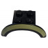 Vehicle, Mudguard 4 x 2 1/2 x 1 with Arch Round with Olive Green Curved Stripe Pattern: {черен}