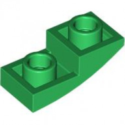 PLATE, W/ HALF BOW, INV. 1X2X2/3: {тъмно зелен}