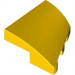 PLATE 2X2X2/3, HALF BOW, W/ CUT, LEFT: {ярко жълт}