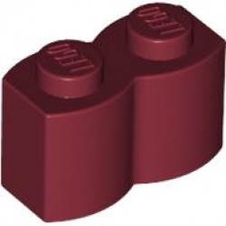 PALISADE BRICK 1X2: {нов тъмно червен}