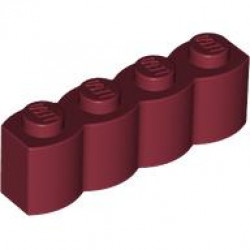 PALISADE BRICK 1X4: {нов тъмно червен}