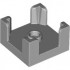 Container, Box 2 x 2 x 1 Half with Stud and 4 Corner Supports: {умерено каменно сив}