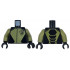 Torso Racing Suit Gran Turismo with Olive Green Panels and Lamborghini Logo Pattern / Olive Green Arms / Black Hands: {черен}
