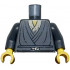 Torso SW Jedi Robe with Silver Belt Buckle, Tan Shirt with Dirt Stains, Yellow Neck, Simulated Wear Pattern / Dark Bluish Gray Arms / Yellow Hands: {тъмно каменно сив}