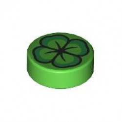 FLAT TILE 1X1, ROUND, NO. 324: {ярко зелен}