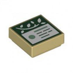 FLAT TILE 1X1, NO. 324: {тухлено жълт}