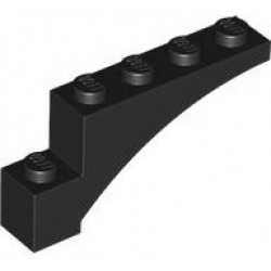 BRICK 1X5X2, INSIDE HALF ARCH: {черен}