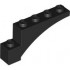 BRICK 1X5X2, INSIDE HALF ARCH: {черен}