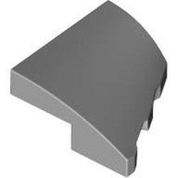 PLATE 2X2X2/3, HALF BOW, W/ CUT, LEFT: {умерено каменно сив}