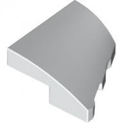 PLATE 2X2X2/3, HALF BOW, W/ CUT, LEFT: {бял}