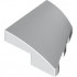 PLATE 2X2X2/3, HALF BOW, W/ CUT, LEFT: {бял}