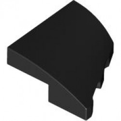 PLATE 2X2X2/3, HALF BOW, W/ CUT, LEFT: {черен}