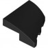 PLATE 2X2X2/3, HALF BOW, W/ CUT, LEFT: {черен}