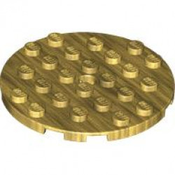 PLATE 6X6 ROUND WITH TUBE SNAP: {топло златист}
