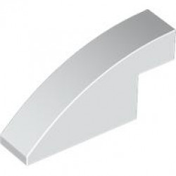 BRICK 1X4X1 2/3, OUTSIDE HALF BOW: {бял}