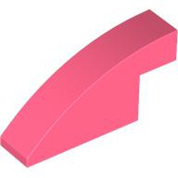 BRICK 1X4X1 2/3, OUTSIDE HALF BOW: {пъстро коралов}