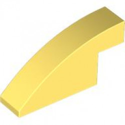 BRICK 1X4X1 2/3, OUTSIDE HALF BOW: {студено жълт}