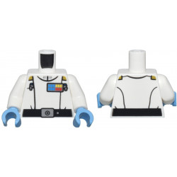 Torso SW Imperial Officer 19 Pattern (Admiral Thrawn) / White Arms / Medium Blue Hands: {бял}
