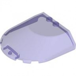 Windscreen 6 x 6 x 1 1/3 Curved: {прозрачно ярко синьо-виолетов}
