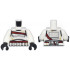 Torso SW Armor Stormtrooper, Simplified Armor with Shoulder Belts, Dark Red Straps, and Gold Cracks Pattern / White Arms / Black Hands: {бял}