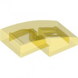 PLATE W. BOW 1X2X2/3: {прозрачно жълт}