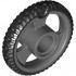 Wheel 21 x 4 with Pin Hole and 3 Spokes with Molded Black Hard Rubber Tire Pattern: {тъмно каменно сив}