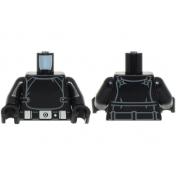 Torso SW Imperial Gunner Jumpsuit, Panel with Clasps with Silver Dots, Belt with Buckle, Dot and 2 Boxes Pattern / Black Arms / Black Hands: {черен}