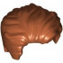 Minifigure, Hair Swept Left Tousled with Slight Widow's Peak and Short Sideburns: {тъмно оранжев}