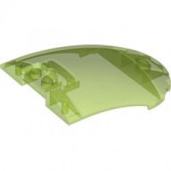 SHELL 6X8X2, OUTSIDE BOW, W/ CUT OUT: {прозрачно ярко зелен}