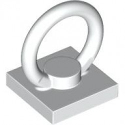 Tile, Modified 2 x 2 with Ring: {бял}