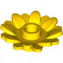Plant Flower 2 x 2 Round with 16 Petals (Sunflower) with Open Stud: {ярко жълт}