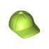 Minifigure, Cap with Small Pin, Short Curved Bill with Seams and Button on Top: {ярко жълто-зелен}
