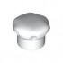 Minifigure, Hat with Small Pin, Chef Toque: {бял}